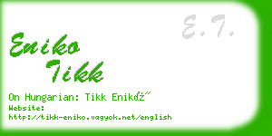 eniko tikk business card